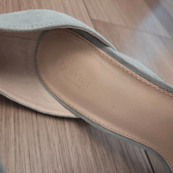 Botkier Light Blue Suede Block Heel Sandals Size 8.5 - Picture 7 of 8